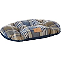 Ferplast Cojín Acolchado Para Perros Y Gatos Scott 45-2- Doble Cara- Escocés- Suave Terciopelo- Lavable- Azul- XS